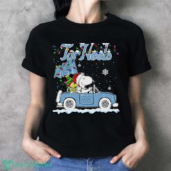 North Carolina Tar Heels Snoopy And Woodstock Driving Car Cute Snoopy Limited Edition Shirt - Ladies T-Shirt