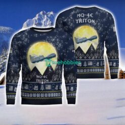 Northrop Grumman MQ-4C Triton MQ4C 3D Aircraft Moonlight Ugly Christmas Sweater Veteran Christmas Sweater Product Photo 1