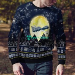 Northrop Grumman MQ-4C Triton MQ4C 3D Aircraft Moonlight Ugly Christmas Sweater Veteran Christmas Sweater Product Photo 4