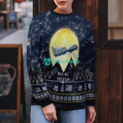 Northrop Grumman MQ-4C Triton MQ4C 3D Aircraft Moonlight Ugly Christmas Sweater Veteran Christmas Sweater Product Photo 5