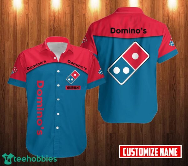 PERSONALIZED domino's pizza Short Sleeve Hawaiian Shirt Custom Name Product Photo 1