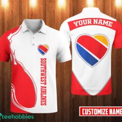 PERSONALIZED southwest airlines Golf Polo Shift Custom Name 3D Polo Shirt For Fans Product Photo 1