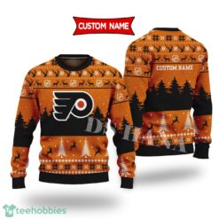 Philadelphia Flyers Custom Name Merry Xmas Sweater For Philadelphia Flyers Fans Sweater Product Photo 1