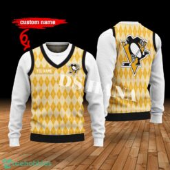 Pittsburgh Penguins Custom Name New Style Sweater Pittsburgh Penguins Ghile Style 3D Print Christmas Sweater Product Photo 1