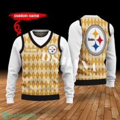 Pittsburgh Steelers Custom Name New Style Sweater Pittsburgh Steelers Ghile Style 3D Print Christmas Sweater Product Photo 1