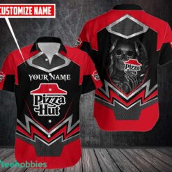 Pizza Hut AOP 3D Hawaiian Shirt Button Shirt Custom Name Product Photo 1