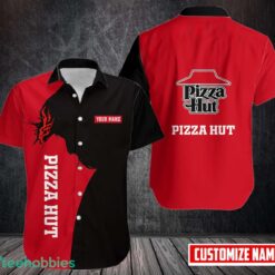 Pizza Hut Button Shirt 3D Printed Hawaii Shirt Custom Name Product Photo 1
