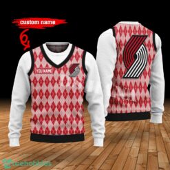 Portland Trail Blazers Custom Name New Style Sweater Portland Trail Blazers Ghile Style 3D Print Christmas Sweater Product Photo 1