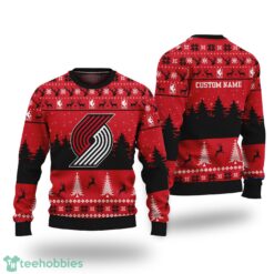Portland Trail Blazers Merry Xmas Sweater For Portland Trail Blazers Fans Sweater - Mockup Sweater 3D