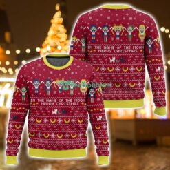 Sailor Moon, In the name of the moon, Christmas AOP Ugly Christmas Sweater For Fans Christmas Gift Family Gift Product Photo 1
