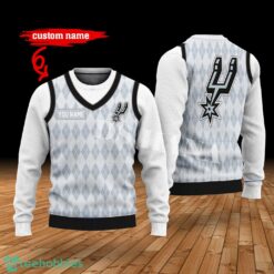 San Antonio Spurs Custom Name New Style Sweater San Antonio Spurs Ghile Style 3D Print Christmas Sweater Product Photo 1