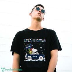 Seattle Seahawks Snoopy And Woodstock Driving Car Cute Snoopy Limited Edition Shirt - G500 Gildan T-Shirt