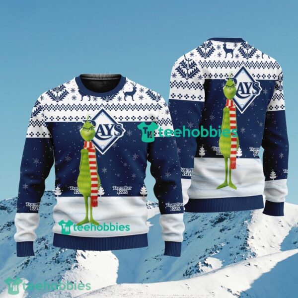 Tampa Bay Rays Grinch Christmas Home Ugly Sweater Best Gift Fans Product Photo 1