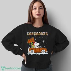 Texas Longhorns Snoopy And Woodstock Driving Car Cute Snoopy Limited Edition Shirt - Sweatshirt