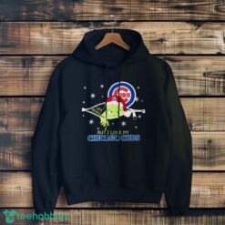 The Grinch I Hate People But I Love Chicago Cubs Christmas T-shirt Product Photo 3
