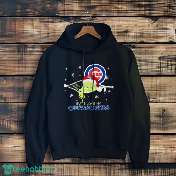 The Grinch I Hate People But I Love Chicago Cubs Christmas T-shirt Product Photo 3
