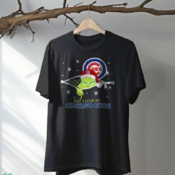 The Grinch I Hate People But I Love Chicago Cubs Christmas T-shirt Product Photo 5