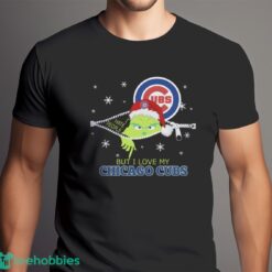 The Grinch I Hate People But I Love Chicago Cubs Christmas T-shirt Product Photo 6