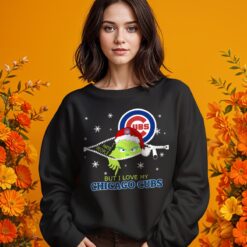 The Grinch I Hate People But I Love Chicago Cubs Christmas T-shirt Product Photo 8