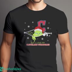 The Grinch I Hate People But I Love Cleveland Guardians Christmas T-shirt Product Photo 6
