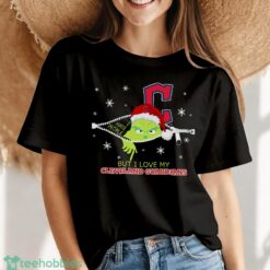 The Grinch I Hate People But I Love Cleveland Guardians Christmas T-shirt Product Photo 7