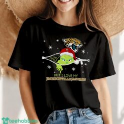 The Grinch I Hate People But I Love Jacksonville Jaguars Christmas T-shirt Product Photo 7