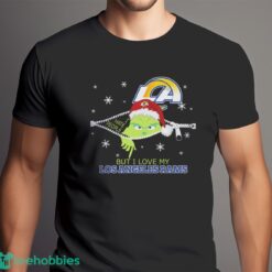 The Grinch I Hate People But I Love Los Angeles Rams Christmas T-shirt Product Photo 6