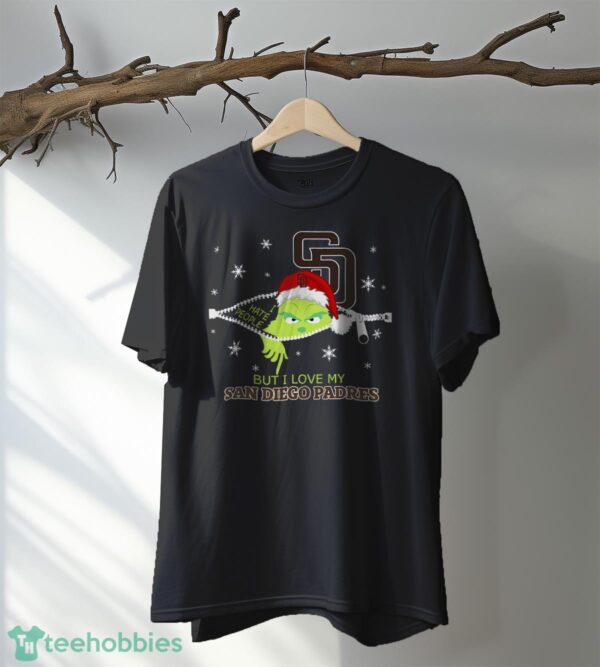 The Grinch I Hate People But I Love San Diego Padres Christmas T-shirt Product Photo 5