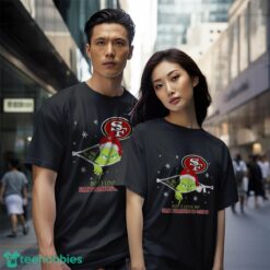 The Grinch I Hate People But I Love San Francisco 49ers Christmas T-shirt Product Photo 5