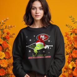 The Grinch I Hate People But I Love San Francisco 49ers Christmas T-shirt Product Photo 8