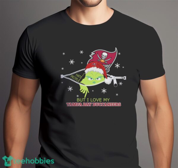 The Grinch I Hate People But I Love Tampa Bay Buccaneers Christmas T-shirt Product Photo 6