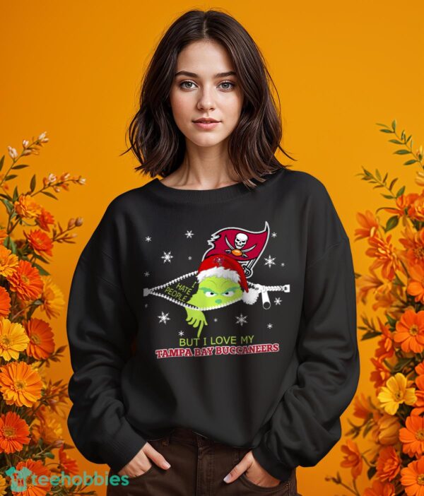 The Grinch I Hate People But I Love Tampa Bay Buccaneers Christmas T-shirt Product Photo 8