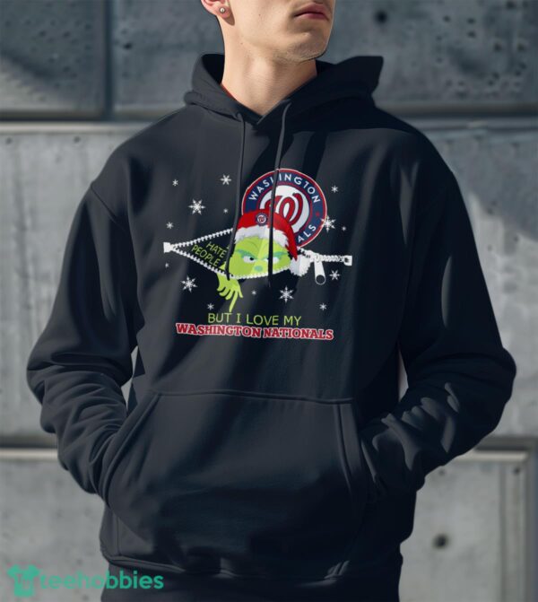 The Grinch I Hate People But I Love Washington Nationals Christmas T-shirt Product Photo 2