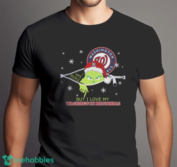The Grinch I Hate People But I Love Washington Nationals Christmas T-shirt Product Photo 6