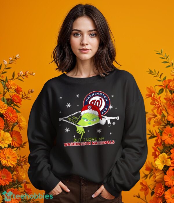 The Grinch I Hate People But I Love Washington Nationals Christmas T-shirt Product Photo 8