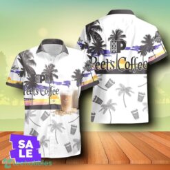 Tropical Beach Palm Tree Peet's Coffee Hawaiian Shirt & Short image Tropical Beach Palm Tree Peet's Coffee Hawaiian Shirt & Short Product Photo 2