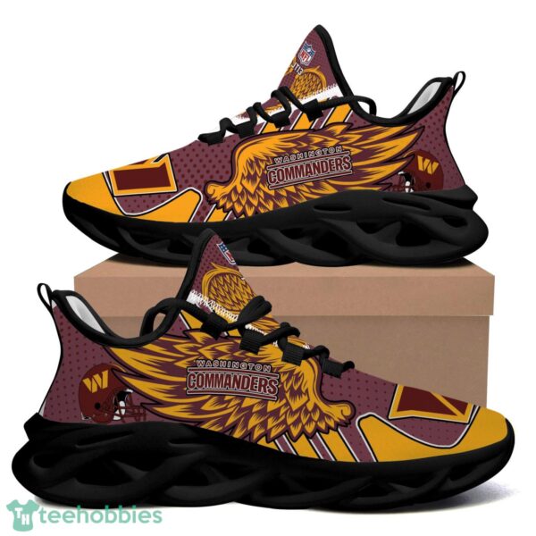 Washington Commanders NFL Custom Name Angle Wings Max Soul Shoes Product Photo 1