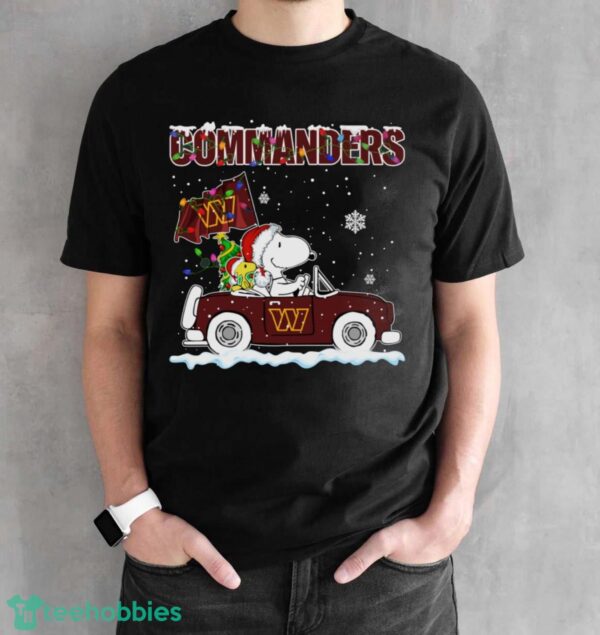Washington Commanders Snoopy And Woodstock Driving Car Cute Snoopy Limited Edition Shirt - Black Unisex T-Shirt