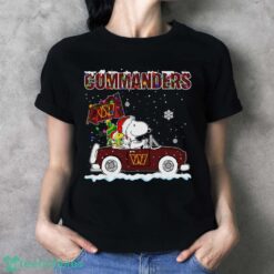 Washington Commanders Snoopy And Woodstock Driving Car Cute Snoopy Limited Edition Shirt - Ladies T-Shirt