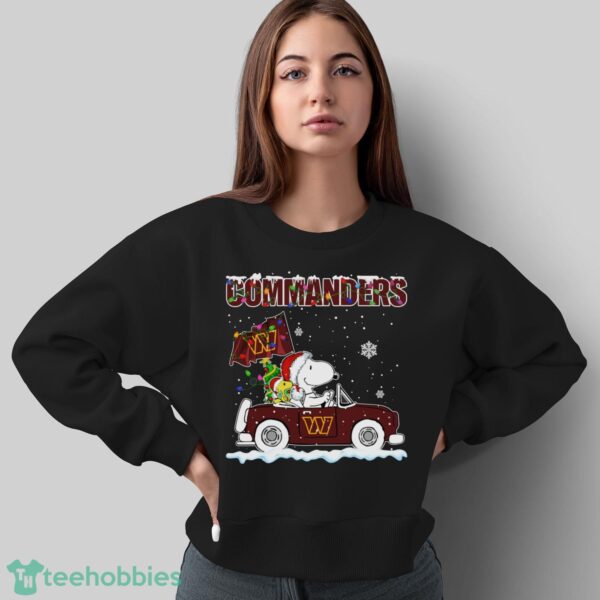Washington Commanders Snoopy And Woodstock Driving Car Cute Snoopy Limited Edition Shirt - Sweatshirt