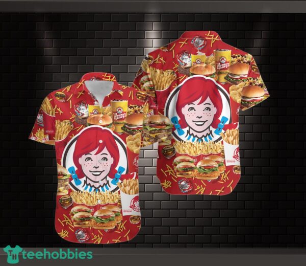 Wendy's AOP 3D Hawaiian Shirt Button Shirt Product Photo 1