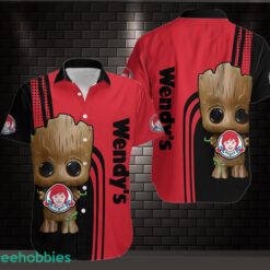 Wendy's AOP 3D Hawaiian Shirt Button Shirt Baby Groot Shirt Product Photo 1