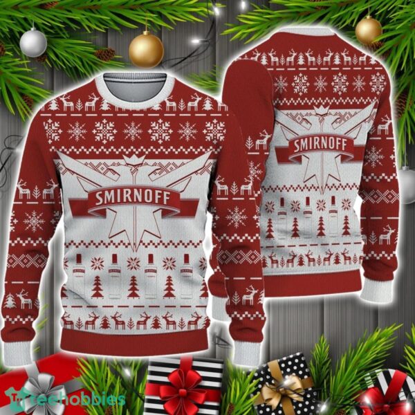 3D Smirnoff Ugly Sweater Christmas Holiday Gift Beer Drinking Christmas Sweater Christmas Holiday Gift Product Photo 1