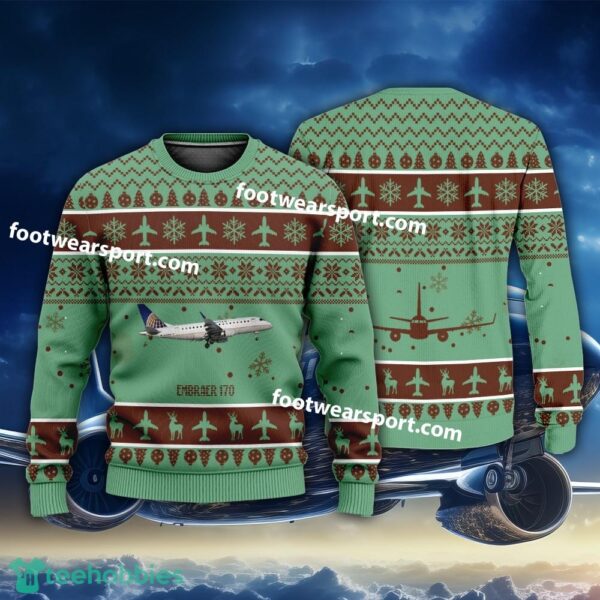 Aircraft Embraer 170 Christmas Sweater AOP Gift Holidays - Aircraft Embraer 170 Christmas Sweater AOP Gift Holidays