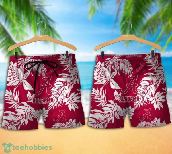 Alabama Crimson Tide Tropical Pattern Combo Hawaii Shirt and Shorts For Fans Product Photo 1