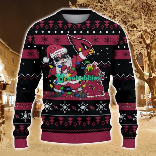 Arizona Cardinals Santa Claus Ugly Christmas Sweater All Printed Sweater For Fans Gift Ideas Product Photo 1