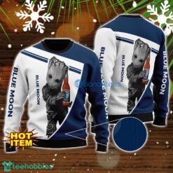 Blue Moon And Baby Groot 3D Ugly Christmas Sweater For Men And Women Christmas Gift Product Photo 1
