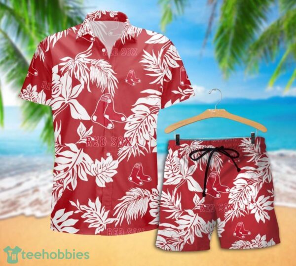Boston Red Sox Tropical Pattern Combo Hawaii Shirt and Shorts For Fans Product Photo 2