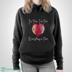 Broken Heart Tshirt, Skeleton Hands T-Shirt, It's Fine I'm Fine Everything is Fine Shirt - Unisex Pullover Hoodie