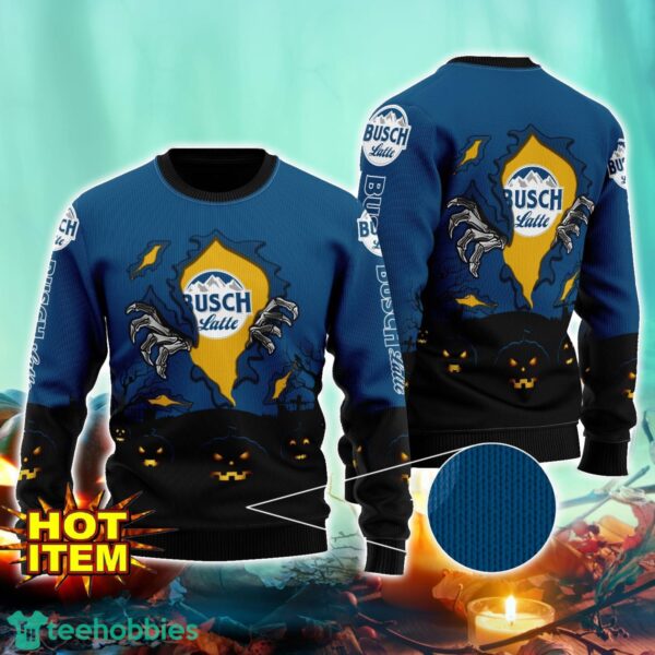 Busch Latte Scary Night Halloween Hand Pull Out Halloween 3D Sweater For Men and Women Product Photo 1